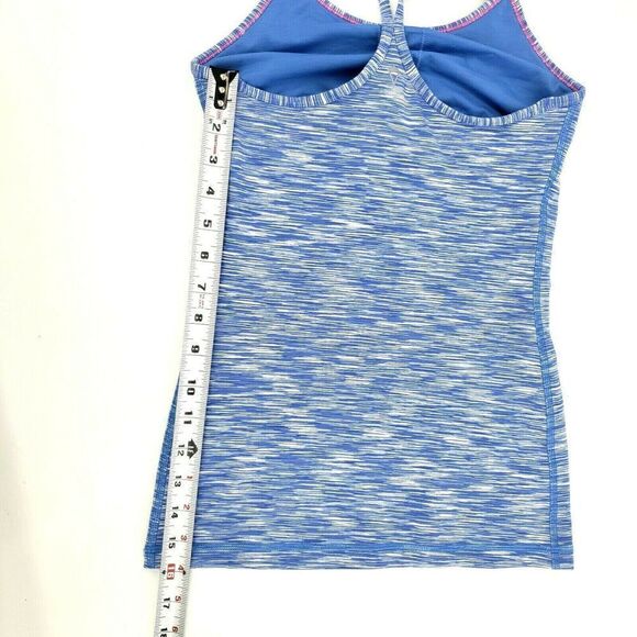 Ivivva Girls Lululemon Blue Tank Top with Shelf Bra Gym Class Workout Size 12 - Picture 8 of 11